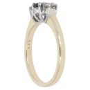 9ct Yellow Gold Sapphire and 0.26ct Diamond Single Stone Ring
