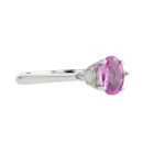 18ct White Gold Pink Sapphire And Diamond Ring