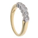 18ct Yellow Gold 0.50ct Brilliant Cut Diamond Five Stone Ring