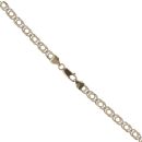 9ct Yellow and White Gold Diamond Cut Double Curb Chain 18"