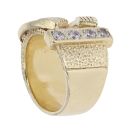 9ct Yellow Gold Cubic Zirconia Buckle Ring