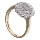 9ct Yellow Gold 0.50ct Brilliant Cut Diamond Cluster Ring
