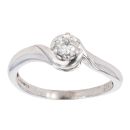 9ct White Gold 0.25ct Diamond Twist Solitaire Ring