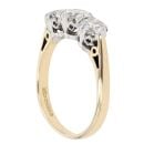 18ct Yellow Gold 1.15ct Brilliant Cut Diamond Trilogy Ring