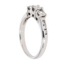 9ct White Gold 0.50ct Diamond Trilogy Ring