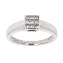 18ct White Gold 0.27ct Diamond Cluster Ring
