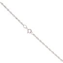 9ct White Gold 0.01ct Diamond and Blue Topaz Pendant and Chain 18"