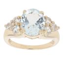 9ct Yellow Gold Aquamarine Ring