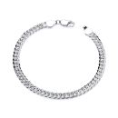 Sterling Silver Men's Diamond Cut Double Curb 8.5" Bracelet