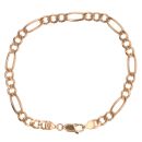 9ct Yellow Gold Figaro Bracelet 7.5"