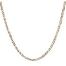 9ct Yellow And White Gold Plaited And Beaded Chain 22"