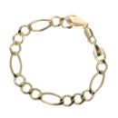 9ct Yellow Gold Figaro Bracelet 7.5"