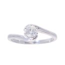 18ct White Gold 0.35ct Diamond Solitaire Twist Ring