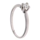 18ct White Gold 0.33ct Princess Cut Diamond Solitaire Ring