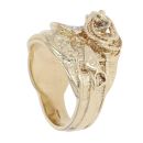 9ct Yellow Gold Cubic Zirconia Saddle Ring