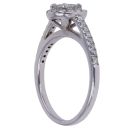 18ct White Gold 0.60ct Princess And Brilliant Cut Diamond Cluster Ring