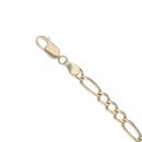 9ct Yellow Gold Figaro Bracelet 8"