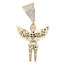 9ct Yellow Gold Cubic Zirconia Cherub Pendant