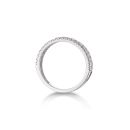 9ct White Gold 2 Row 0.50ct Diamond Ring