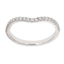 18ct White Gold 0.23ct Diamond Wishbone Ring