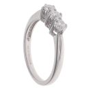 18ct White Gold 0.50ct Brilliant Cut Diamond Trilogy Ring