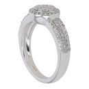 9ct White Gold 0.75ct Diamond Cluster Ring