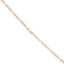 9ct Yellow Gold Flat Marine Figaro Chain 22"