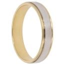 18ct Yellow And White Gold 4.9mm Wedding Band
