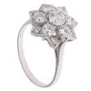 18ct White Gold 1.50ct Brilliant Cut Diamond Cluster Ring