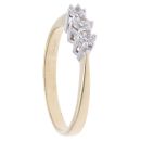 9ct Yellow Gold Cubic Zirconia Trilogy Ring