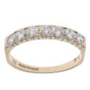 9ct Yellow Gold Cubic Zirconia Half Eternity Ring