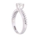 18ct White Gold 0.62ct Diamond Twist Solitaire Ring
