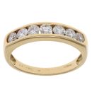 18ct Yellow Gold 0.80ct Brilliant Cut Diamond Half Eternity Ring
