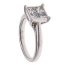 18ct White Gold 1.00ct Princess Cut Diamond Cluster Ring