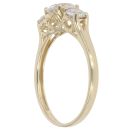 9ct Yellow Gold Cubic Zirconia Three Stone Ring