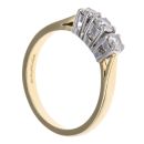 18ct Yellow Gold 0.40ct Brilliant Cut Diamond Trilogy Ring
