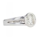 18ct White Gold 2.02ct Rub over Diamond Solitaire Ring