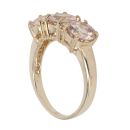 9ct Yellow Gold 0.05ct Diamond And Morganite Ring