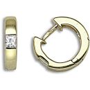 18 Carat Yellow Gold 18pts Diamond Earrings