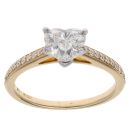 18ct Yellow Gold 1.10ct Heart Cut Diamond Solitaire Ring