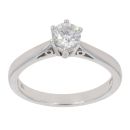 Platinum 0.50ct Brilliant Cut Diamond Solitaire Ring