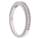 18ct White Gold 0.45ct Princess Cut Diamond Half Eternity Ring