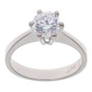 9ct White Gold Cubic Zirconia Single Stone Ring