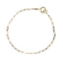 9ct Yellow Gold Paperclip Bracelet 7.5"
