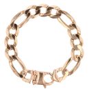 9ct Yellow Gold Figaro Bracelet 9"