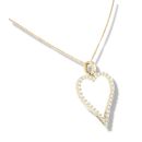 9ct Yellow Gold Cubic Zirconia Heart Pendant And 16" Chain