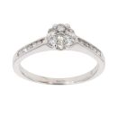 9ct White Gold 0.50ct Brilliant Cut Diamond Cluster Ring