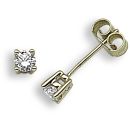 9 Carat Yellow Gold 30pts Diamond Stud Earrings