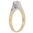 18ct Yellow And White Gold 0.50ct Brilliant Cut Diamond Solitaire Ring