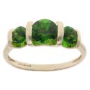 9ct Yellow Gold Diopside Three Stone Ring